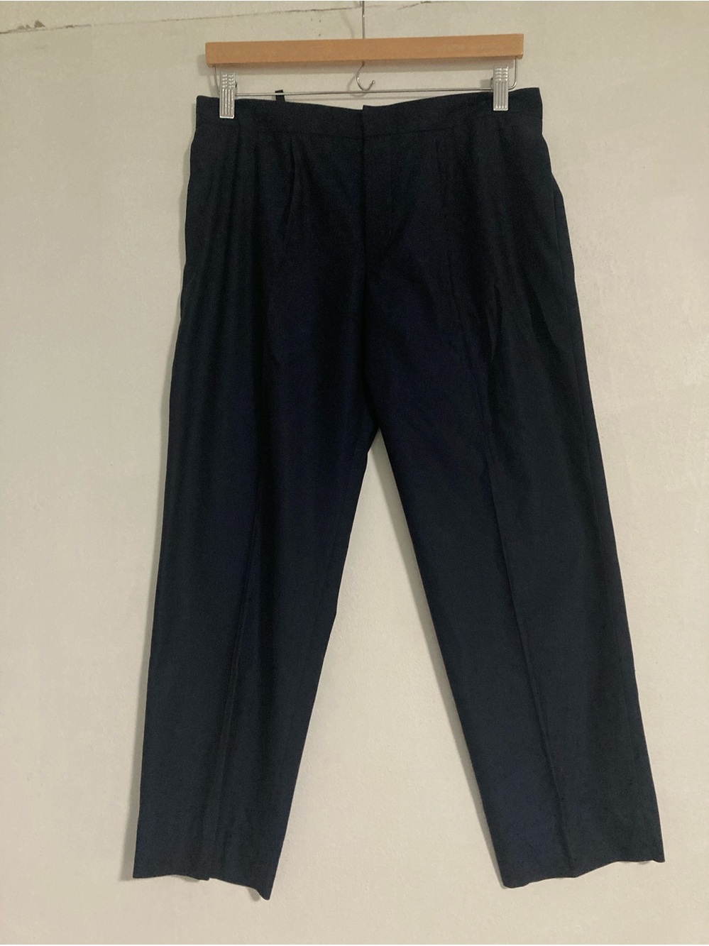 Tailored Black Pleat-Front Men's Dress Pants